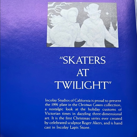 NWOT Incolay cameo Lapis blue plate - Picture 4 of 7